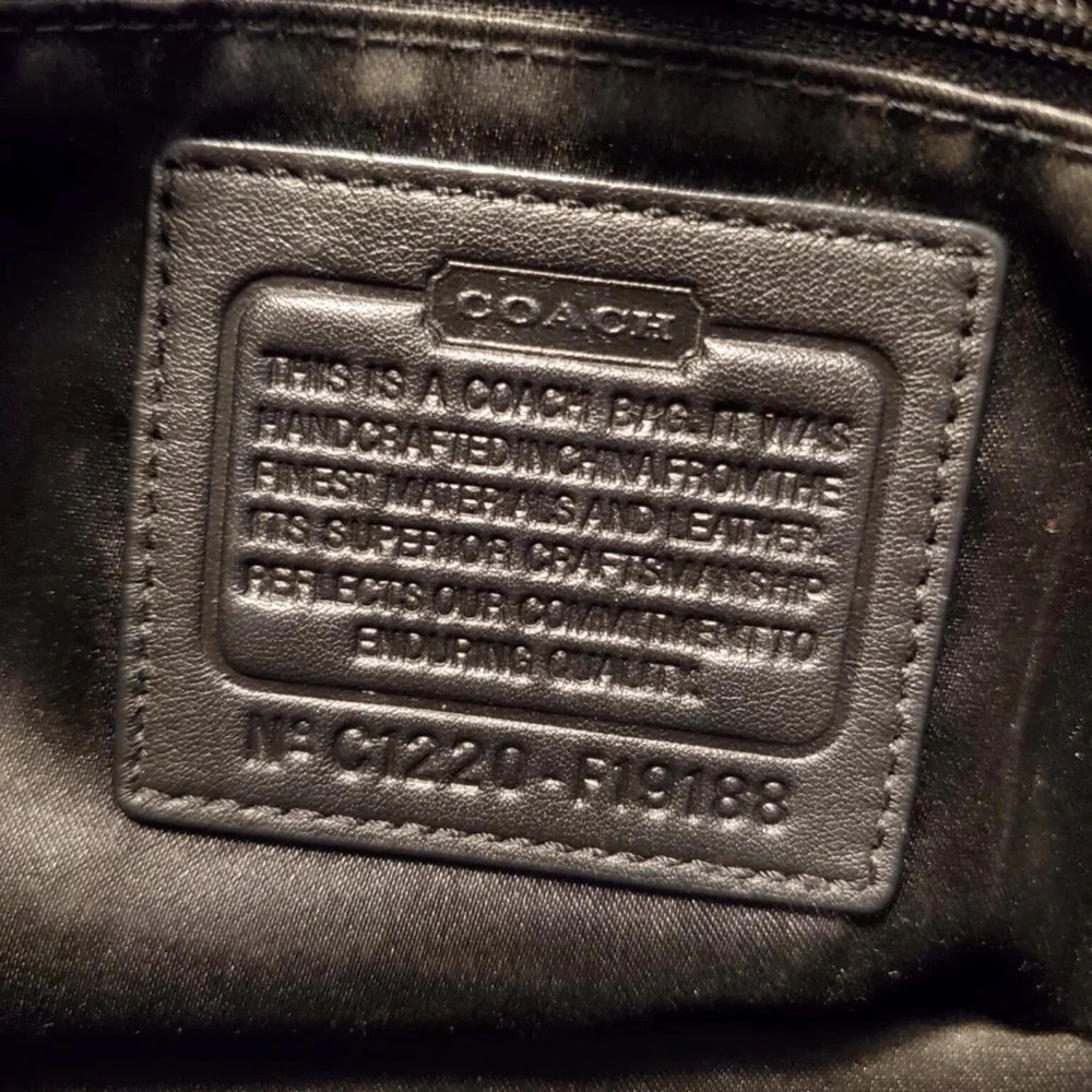 Coach F19188 Penelope Satchel in Black Logo Print
